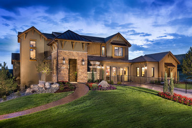 Mediterranean exterior home idea in Denver