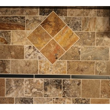 Beautiful Antik Onyx Backsplash with a Jet Black Countertop...