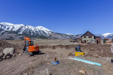 Inspiration for a rustic home design remodel in Denver