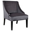 Antonio Accent Chair Dark Gray Velvet