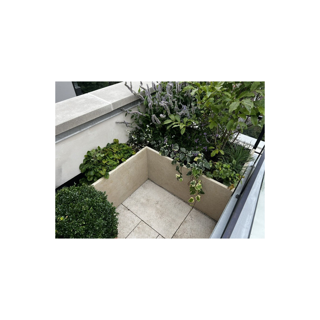 Limestone Clad Planters