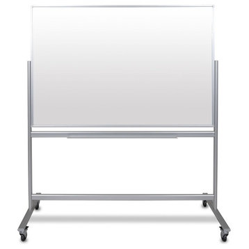 60"x40" Double-Sided Mobile Magnetic Glass Marker Board