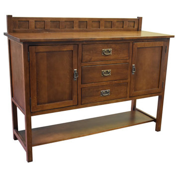 Mission Turner Sideboard With 3 Drawers and 2 Doors Walnut