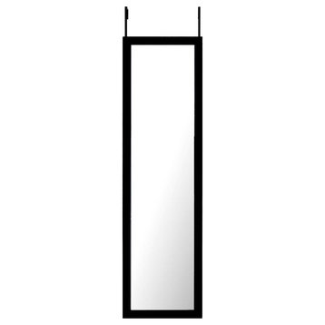 15x51" Over the Door Full Length Mirror For Entryway Bathroom Bedroom, Black