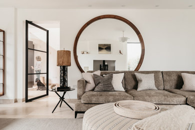 Photo of a contemporary living room in Devon.