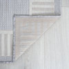 Elgin Transitional Striped Border Gray/Cream Indoor/Outdoor Runner Rug, 2.7'x10'