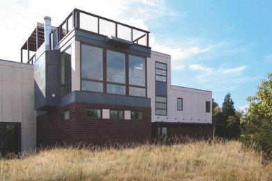 Contemporary exterior home idea in New York