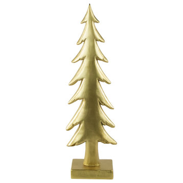 16" Gold Christmas Tree Tabletop Decoration