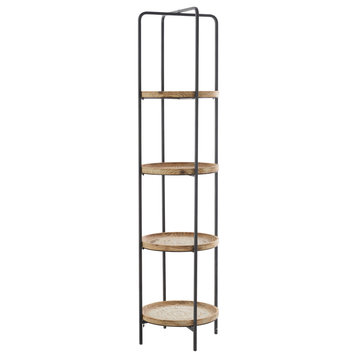 Traditional Brown Wood Shelving Unit 561571