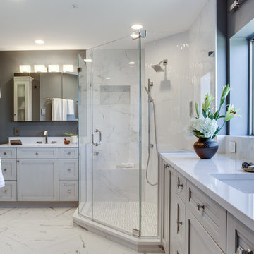 Transitional Master Bathroom Remodel Frederick, MD