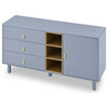 TATEUS Storage cabinet with doors and drawers, chest of drawers, Blue