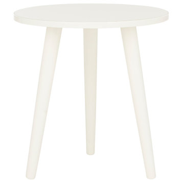 Safavieh Orion Round Accent Table, Distressed White