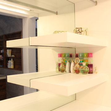 Vanity walk in closet