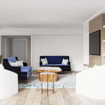 Coastal Calm : Living Room + Dining Room