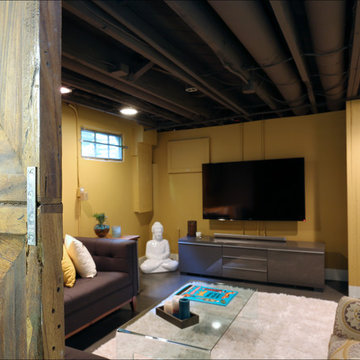 Erin & Breon's Stylish Basement Hangout