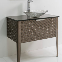 Italian Handmade Bathroom Vanity Console | White Brown - Bathroom Vanities And Sink Consoles