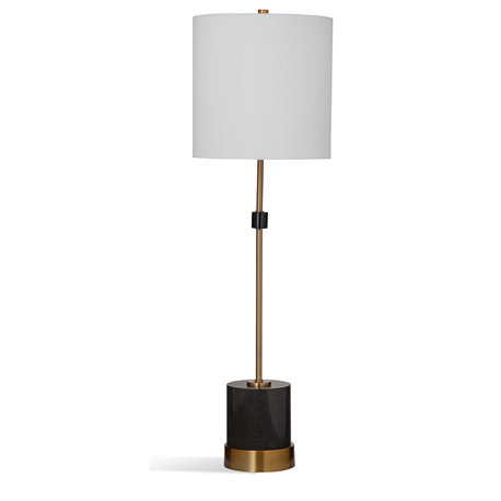 Ogden Table Lamp - Black Marble/Brass