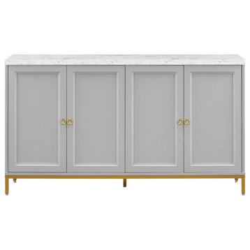 TATEUS Modern Sideboard with Metal Handles and Support Legs