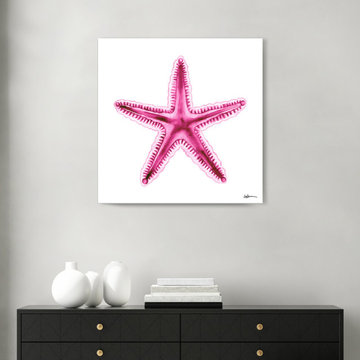 'Magenta Ocean Star' Wrapped Canvas Wall Art