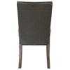 Beverly Hills Dining Side Chair, Set of 2, Vintage Gray, Faux Leather