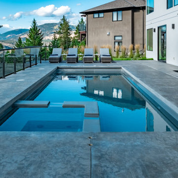 Lake view severely sloped shallow lot