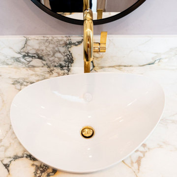 Modern organic-shape vessel sink