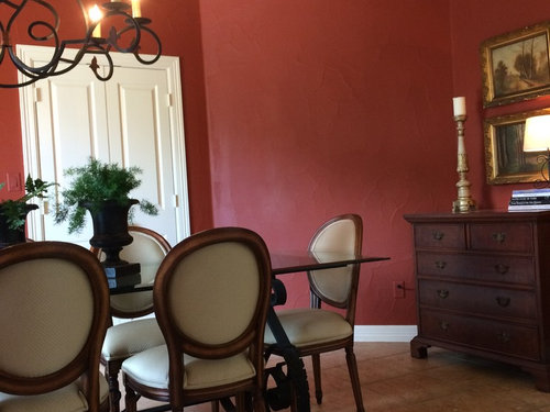Red ochre dining room needs help