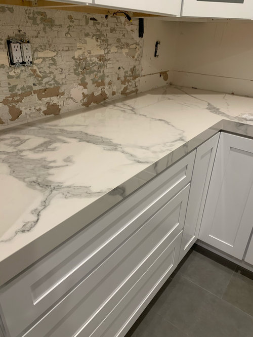 New White Counters Don T Match Kitchen, How To Match A Backsplash Countertop