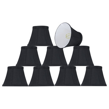 30275-9 Small Bell  Chandelier Clip On Lamp Shade Black 3"x5"x4"