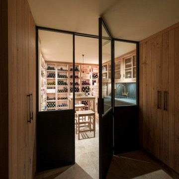 Oak-Clad Entrance to a Bespoke Wine Cellar