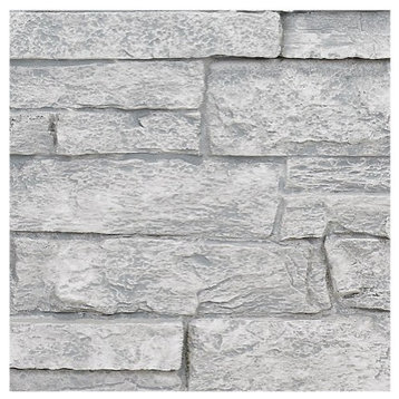 Faux Stone Wall Panel - BRIGHTON, Grey, Sample