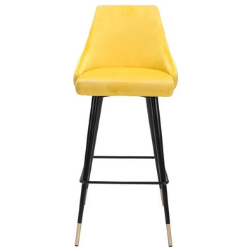 Piccolo Bar Chair Yellow Velvet