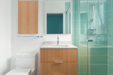 Inspiration for a contemporary bathroom remodel in San Francisco
