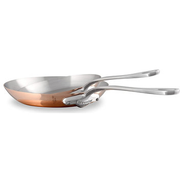 Mauviel M'150 S 1.5mm Copper 2-Piece Fry Pan Set, Stainless Steel Handles
