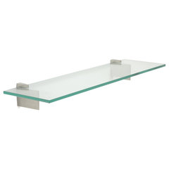 Raven Floating Clear Glass Shelf - Contemporary - Bathroom Shelves