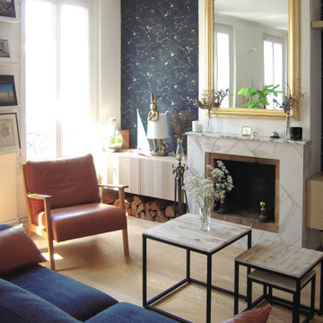 Épinettes, aménagement et décoration d'un duplex, Paris XVIIe