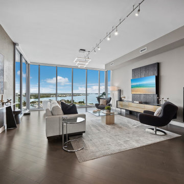 Open Contemporary Living Room with Panoramic Bay Views — The VUE Sarasota