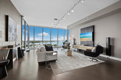 Living room - contemporary living room idea in Tampa