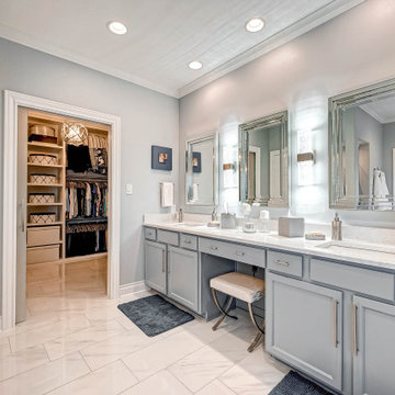 Walk-in Closet with Glass Pocket Door