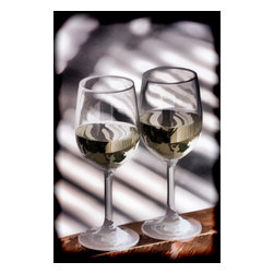 Douglas Page Photographic Arts - Wine Glasses Shadows, Art, Canvas Giclee - Photographs