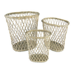 Vagabond Vintage - 3 Piece Willow Hamper Baskets - Baskets