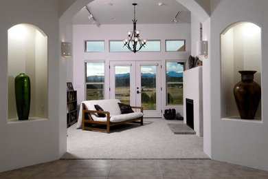 Inspiration for a contemporary entryway remodel in Denver