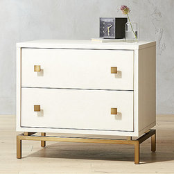 Ivory Shagreen Embossed Nightstand | CB2 - Baby And Kids