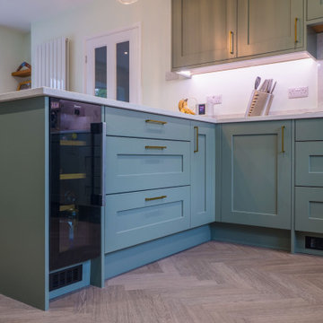 Green Shaker Kitchen in Winshill