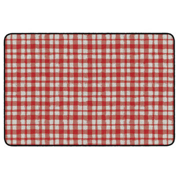 Flagship Carpets FA1820-22FS Watercolor Gingham Red