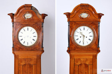 Antike Standuhr reparieren, restaurieren einer Biedermeier Uhr