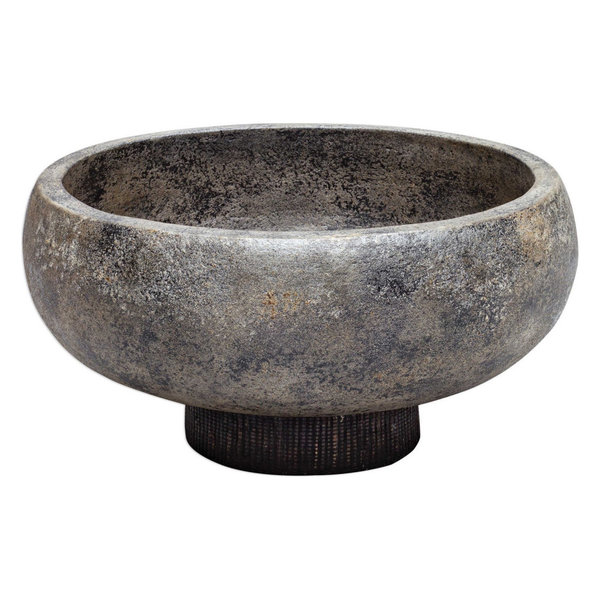 Uttermost Brixton Aged Black Bowl