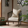 INK+IVY Crackle Lounge Wood Accent Chair, Tan