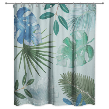 Tropical Leaf Variety 1 71x74 Shower Curtain