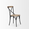 Etienne Light Brown Wood With Iron Metal Dining Chair